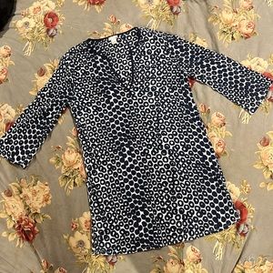 JCrew Navy and white Tunic/swimsuit cover up